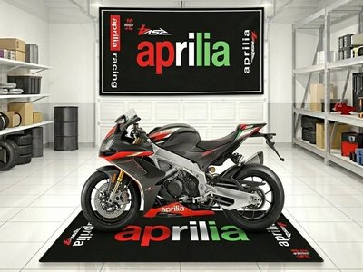 Premium Aprilia Racing Garage Mat | RSV4 Italian Tri-Colore Series - JFernic Motoren
