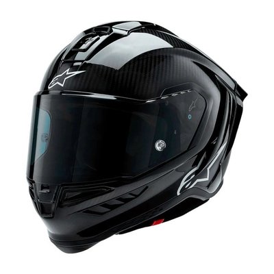 Alpinestars Supertech R10 Solid Full-Face Helmet ECE 06 – Black Carbon | Sizes S, M, L & XL