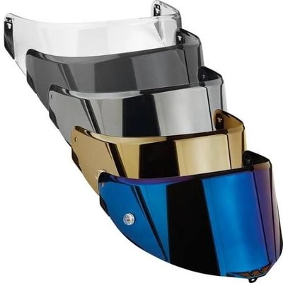 HJC RPHA 11 Visor (HJ-26) - Hydrophobic & Anti-Fog Race Shield - Blue, Gold, Black
