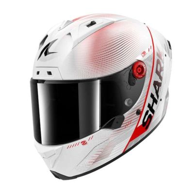 SHARK AERON SPEED-TECH White Red Full Face Racing Helmet | JFernic Motoren