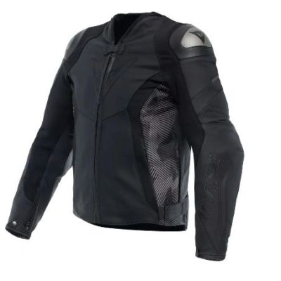 Dainese Avro 5 Leather Motorcycle Jacket – Black Anthracite 604